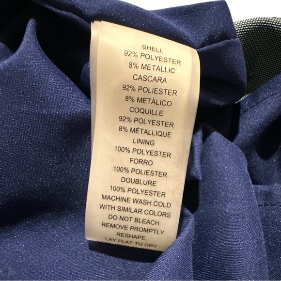 Vince Camuto NWT Blue/Black Floral cocktail Dress Sz14 appropriate for all event - Picture 9 of 11